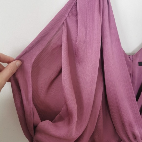 NWT Esprit Elegant Old Money Vibes Cold Shoulder Maxi Belted Dress S12 - Picture 9 of 13